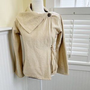 Natural Cream Color 100% Cotton Made in Nepal Jacket Women's Size Small